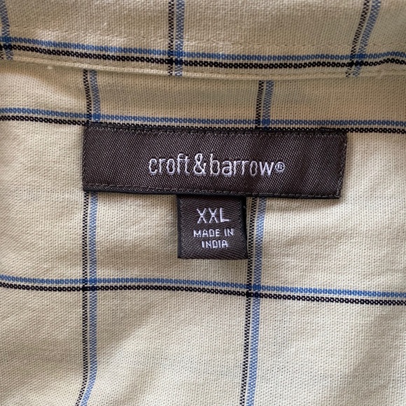 CROFT AND BARROW LONG SLEEVE BUTTON UP PLAID SHIRT - Picture 3 of 6